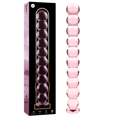 NEBULA SERIES BY IBIZA - MODEL 22 DILDO BOROSILICATE GLASS PINK 21.5 CM -O- 2.5 CM