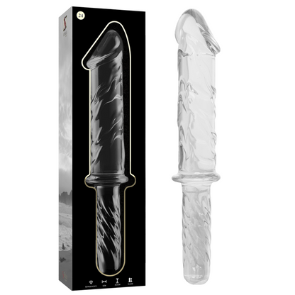 NEBULA-SERIEN FRA IBIZA - MODELL 24 DILDO BOROSILIKATGLASS KLART 28,5 CM -O- 5 CM