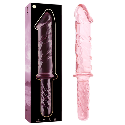 NEBULA-SERIEN FRA IBIZA - MODELL 24 DILDO BOROSILIKATGLASS ROSA 28,5 CM -O- 5 CM