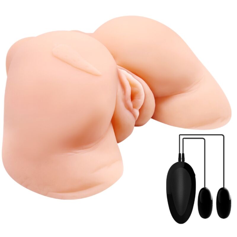 CRAZY BULL - VAGIN OG ANUS MED REALISTISK NETT MED VIBRASJON