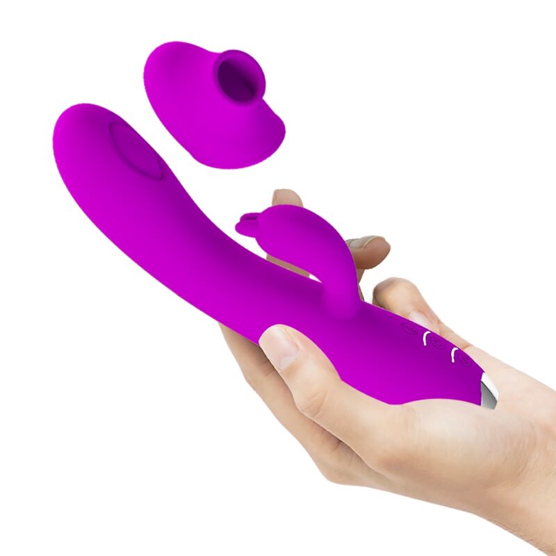 PRETTY LOVE - REGINA RECHARGEABLE VIBRATOR-SUCTION GEL PURPLE
