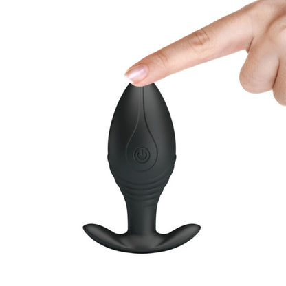PRETTY LOVE - REGINA ANALPLUGG OPPLADBAR VIBRATOR SVART
