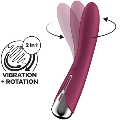 SATISFYER - SPINNING VIBE 1 G-PUNKTS ROTATORVIBRATOR RØD