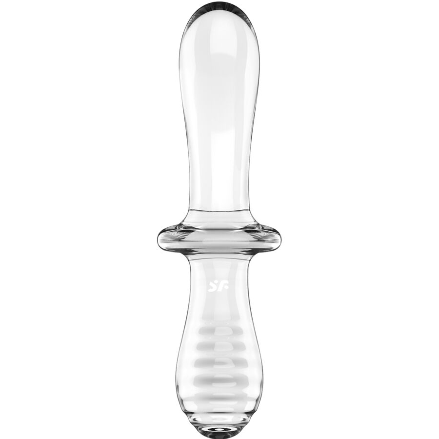 SATISFYER - DOBBEL KRYSTALL DILDO TRANSPARENT