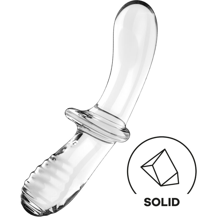 SATISFYER - DOBBEL KRYSTALL DILDO TRANSPARENT