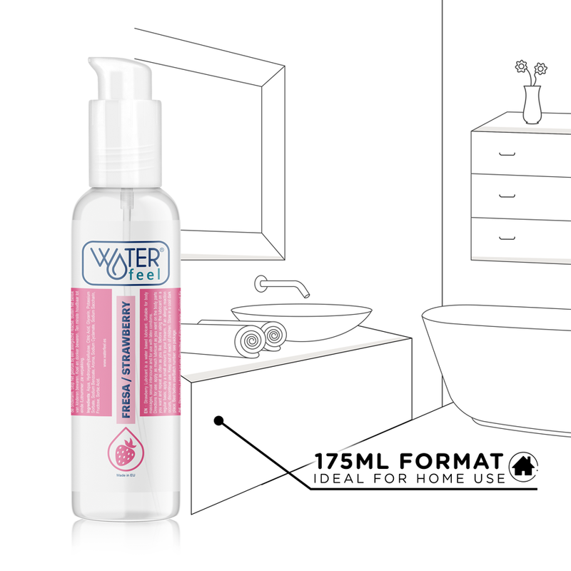 WATERFEEL - JORDBÆR VANNBASERT GLIDEMIDDEL 175 ML