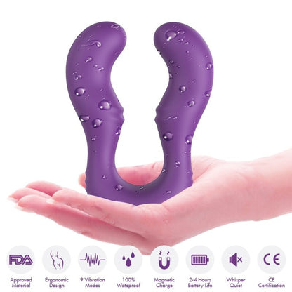 ARMONY - SERAPH VIBRATOR DOBBEL FJERNKONTROLL LILLA