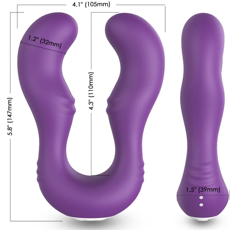 ARMONY - SERAPH VIBRATOR DOBBEL FJERNKONTROLL LILLA