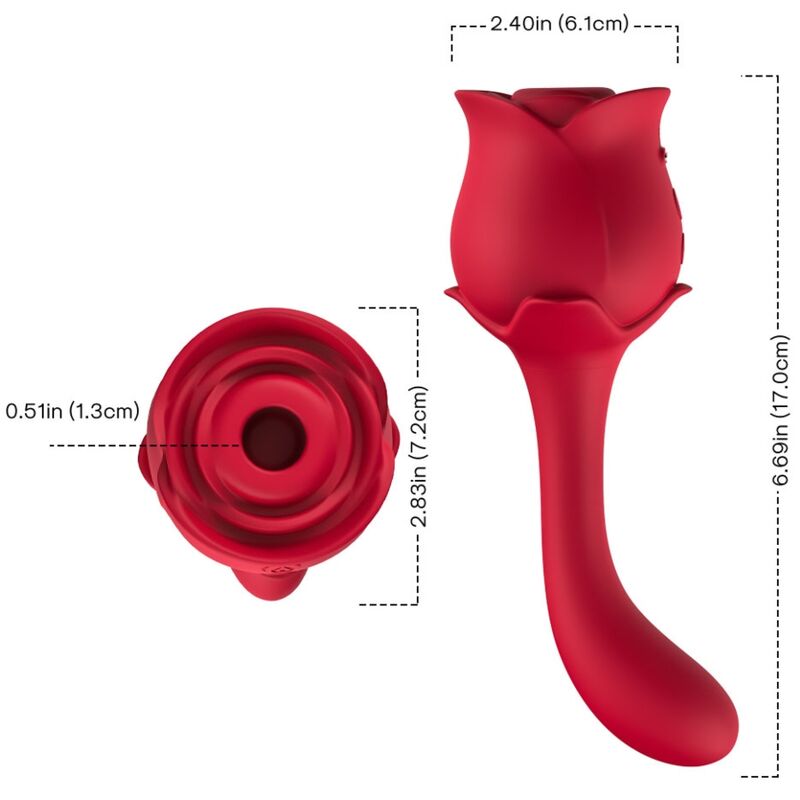 ARMONY - ROSELOVER CLITORIS SUCTION & STIMULATOR RED