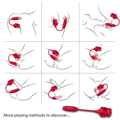 ARMONY - ROSEKNIGTH KLITORIS SUKKER &amp; VIBRATOR RØD