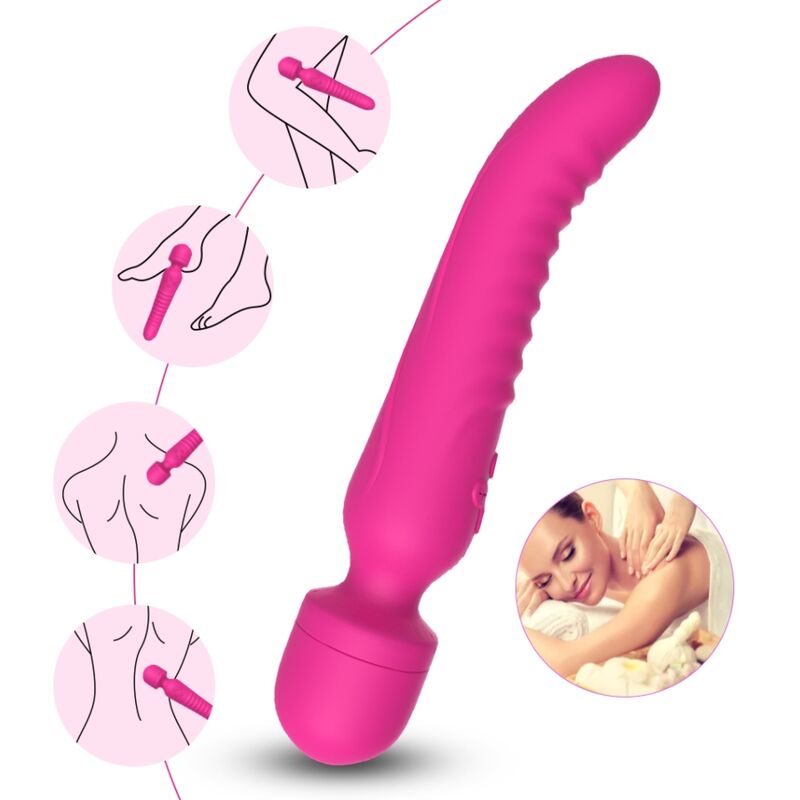 ARMONY - MISSION MASSASJEAPPARAT OG VIBRATOR VARMEFFEKT FUCHSIA