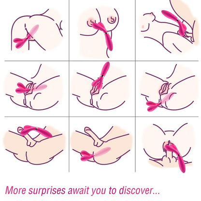 ARMONY - Y-WAND MASSASJER &amp; VIBRATOR DOBBELTHODE FUCHSIA