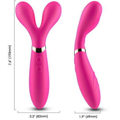 ARMONY - Y-WAND MASSASJER &amp; VIBRATOR DOBBELTHODE FUCHSIA