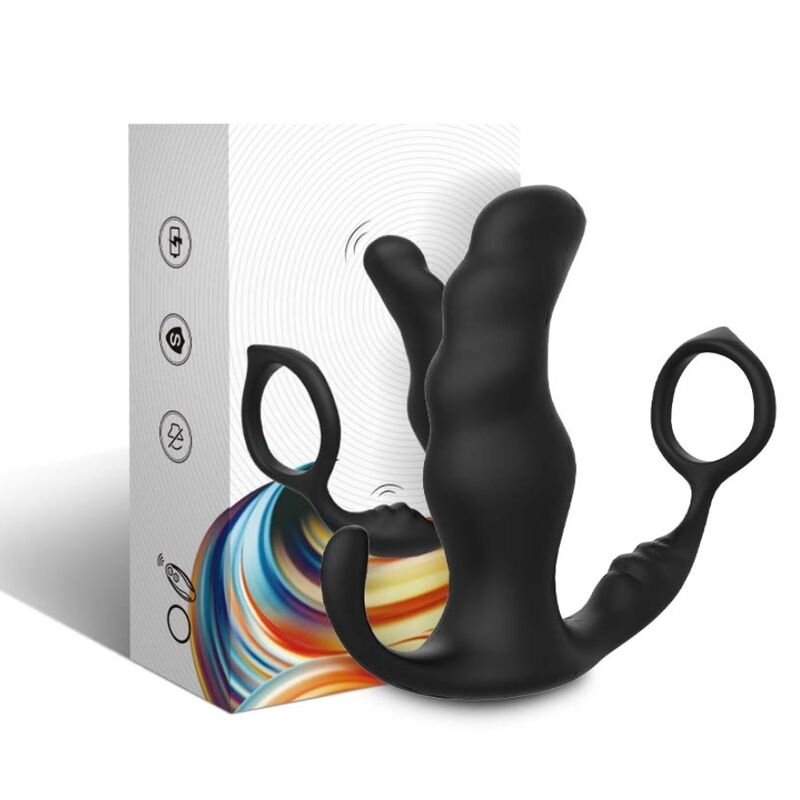 ARMONY - KNIGHT VIBRATOR ANAL PROSTATA &amp; RING FJERNKONTROLL SVART