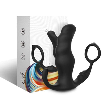 ARMONY - KNIGHT VIBRATOR ANAL PROSTATA &amp; RING FJERNKONTROLL SVART