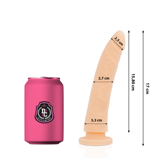 DELTA CLUB - LEKETYPER DILDO NATURLIG MEDISINSK SILIKON 17 CM -O- 3 CM