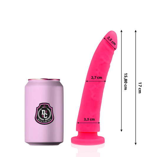 DELTA CLUB - LEKETØY ROSA DILDO MEDISINSK SILIKON 17 CM -O- 3 CM