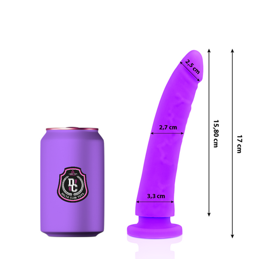 DELTA CLUB - LEKETØY LILA DILDO MEDISINSK SILIKON 17 CM -O- 3 CM