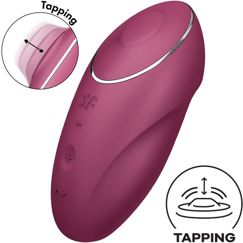 SATISFYER - TAP &amp; CLIMAX 1 LAY-ON VIBRATOR RØD