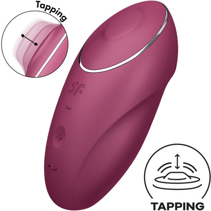 SATISFYER - TAP &amp; CLIMAX 1 LAY-ON VIBRATOR RØD
