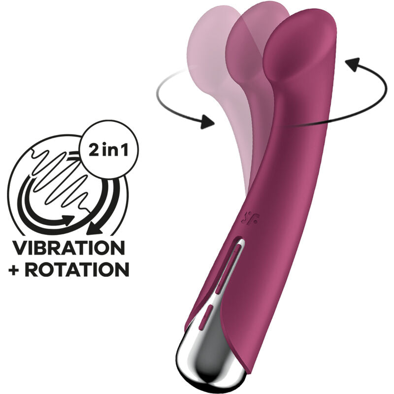 SATISFYER - SPINNENDE G-SPORT 1 ROTATORVIBRATOR RØD