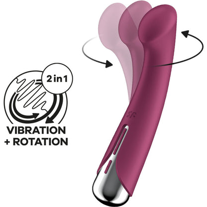SATISFYER - SPINNENDE G-SPORT 1 ROTATORVIBRATOR RØD