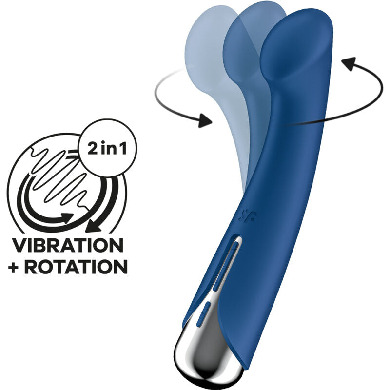 SATISFYER - SPINNENDE G-SPORT 1 ROTATORVIBRATOR BLÅ