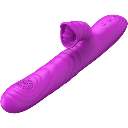 ARMONY - ANGELIA MULTIFUNKSJONSVIBRATOR MED STIMULERENDE TUNGE FIOLETT VARMEFFEKT