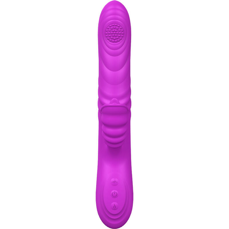 ARMONY - ANGELIA MULTIFUNKSJONSVIBRATOR MED STIMULERENDE TUNGE FIOLETT VARMEFFEKT