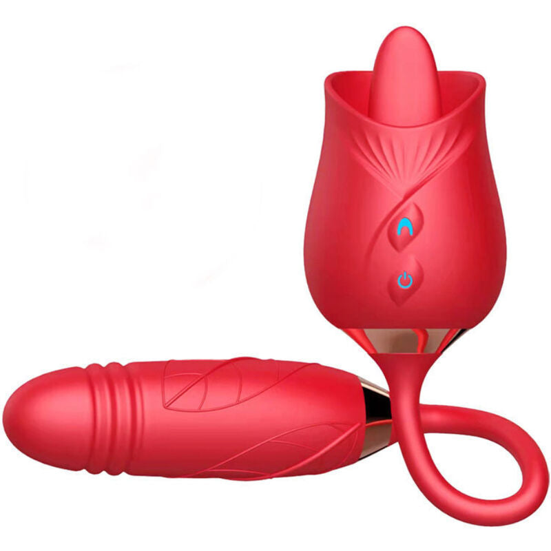ARMONY - DELIGHT FLOWER VIBRATOR &amp; TRUSTING MED RØD TUNGE