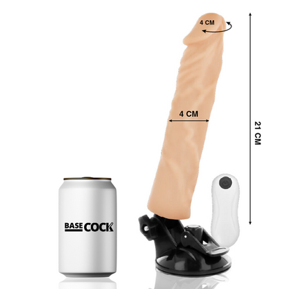 BASECOCK - REALISTISK VIBRATOR FJERNKONTROLL 21 CM -O- 4 CM