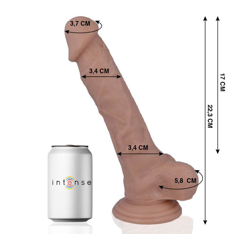 MR INTENSE - 28 REALISTISK PIKK 22,3 CM -O- 3,4 CM