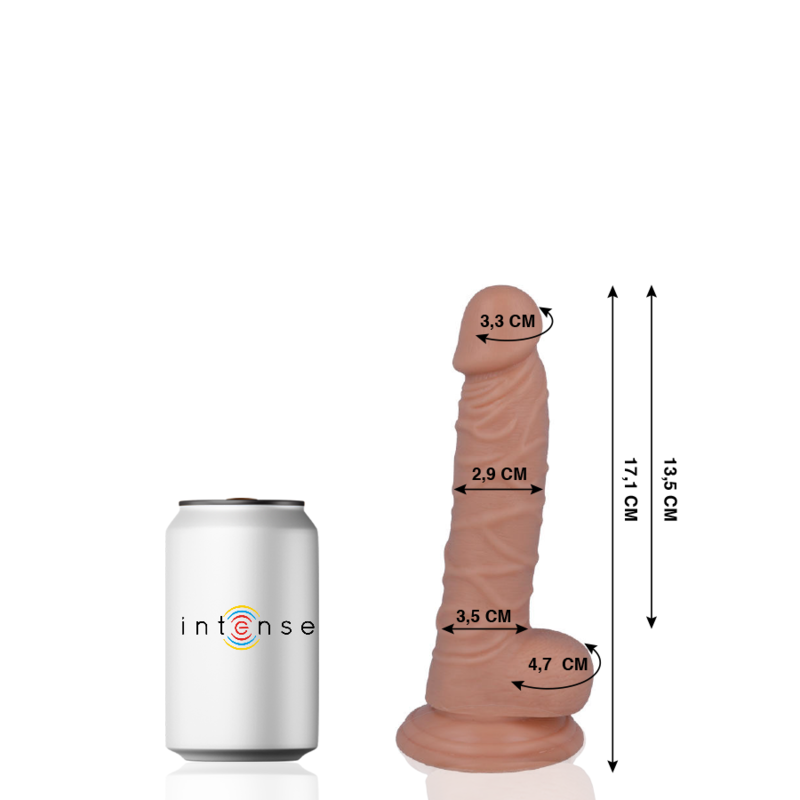 MR INTENSE - 7 REALISTISKE PIKER 17,1 CM -O- 2,9 CM