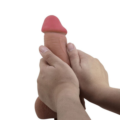 PRETTY LOVE - GLIDEHUD-SERIE REALISTISK DILDO MED GLIDEHUD-SUGEKOPP BRUN 23,4 CM