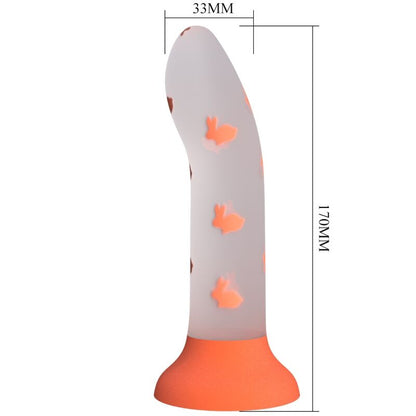PRETTY LOVE - MAGISK NATTDILDO UTEN VIBRASJON LYSENDE ORANSJE