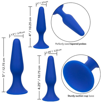 CALEXOTICS - ADMIRAL KIT 3 ANALPLUGG BLÅ