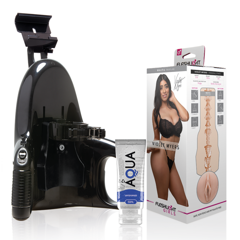 FLESHLIGHT - VIOLET MYERS WAIFU + UNIVERSAL LAUNCH + AQUA KVALITETSGLIDEMIDDEL 50 ML