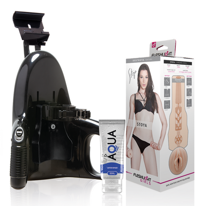 FLESHLIGHT - VAGINA STOYA DESTROYA + UNIVERSAL LANSERING + AQUA QUALITY SMØREMIDDEL 50 ML