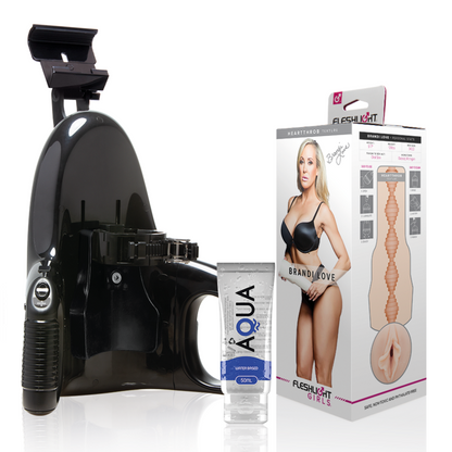 FLESHLIGHT - BRANDI LOVE VAGINA + UNIVERSAL LAUNCH + AQUA KVALITETSGLIDEMIDDEL 50 ML