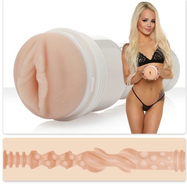 FLESHLIGHT - ELSA JEAN VAGINA TASTY + UNIVERSAL LAUNCH + AQUA KVALITETSGLIDEMIDDEL 50 ML