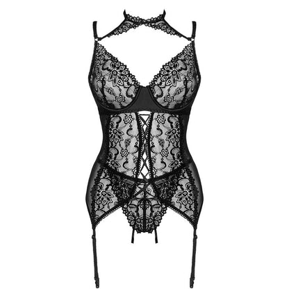 LIVCO KORSETTMOTEMOTE - GIELLANDRA FOR THE SENSES-KOLLEKSJONEN KORSETT + TRUSER SVART L/XL