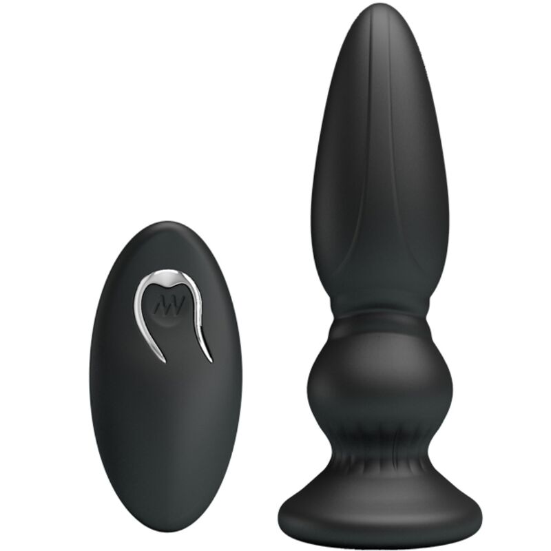 MR PLAY - KRAFTIG VIBRATOR FJERNKONTROLL ANALPLUGG SVART