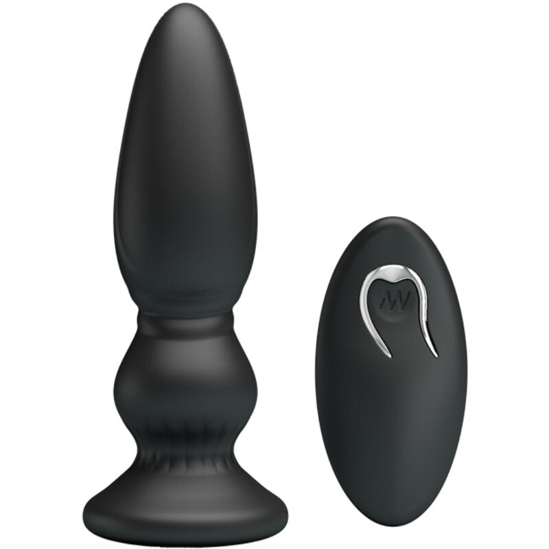 MR PLAY - KRAFTIG VIBRATOR FJERNKONTROLL ANALPLUGG SVART
