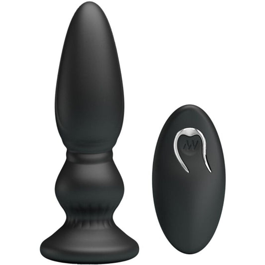 MR PLAY - KRAFTIG VIBRATOR FJERNKONTROLL ANALPLUGG SVART