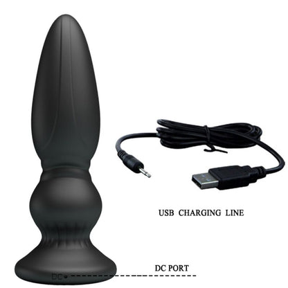 MR PLAY - KRAFTIG VIBRATOR FJERNKONTROLL ANALPLUGG SVART