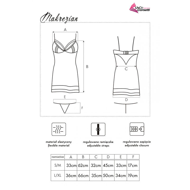 LIVCO KORSETTIMOTE - MAKREZIAN LC 90545 SKJORTE + TRUSE SVART L/XL