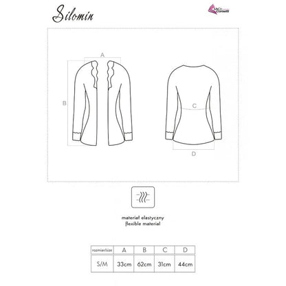 LIVCO KORSETTI FASHION - SILOMIN LC 1401 BODY + MORGENKÅPE SVART EN STØRRELSE