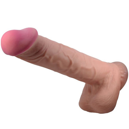 PRETTY LOVE - GLIDEHUD-SERIE REALISTISK DILDO MED GLIDEHUD-SUGEKOPP BRUN 26 CM