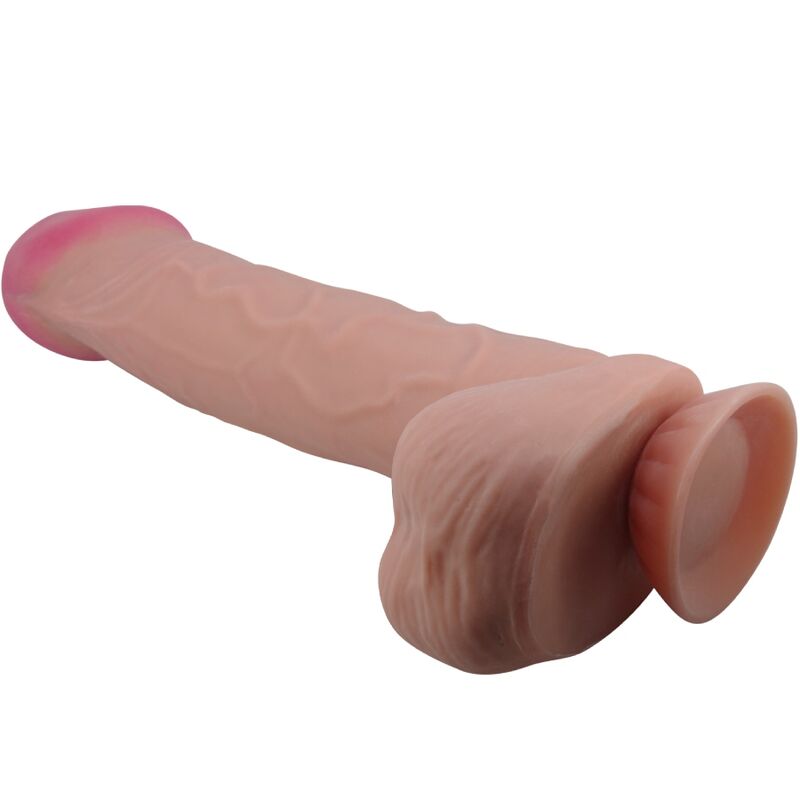PRETTY LOVE - GLIDEHUD-SERIE REALISTISK DILDO MED GLIDEHUD-SUGEKOPP BRUN 26 CM