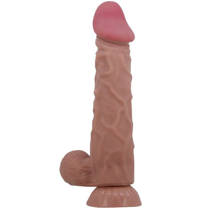 PRETTY LOVE - GLIDEHUD-SERIE REALISTISK DILDO MED GLIDEHUD-SUGEKOPP BRUN 24 CM